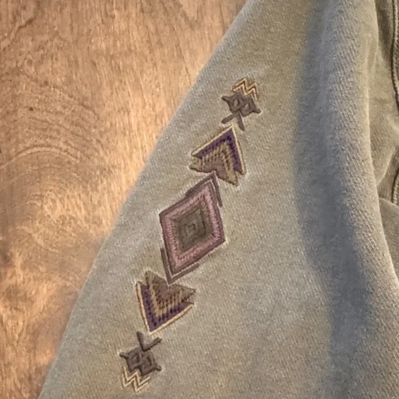 NWOT Overland Falcon Embroidered Utility Jacket - Distressed Slate - Women’s S - Picture 8 of 11